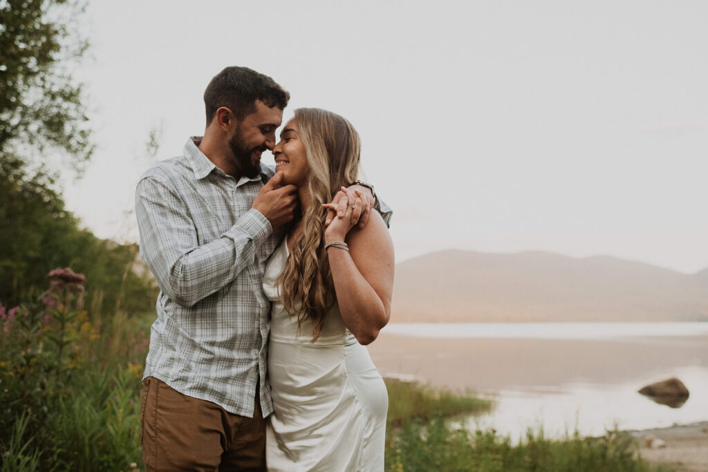 Couple during rehearsal dinner at Mountain Top Inn Resort